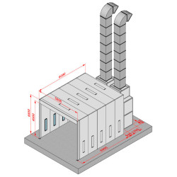 CABINE DE PEINTURE OUVERTE